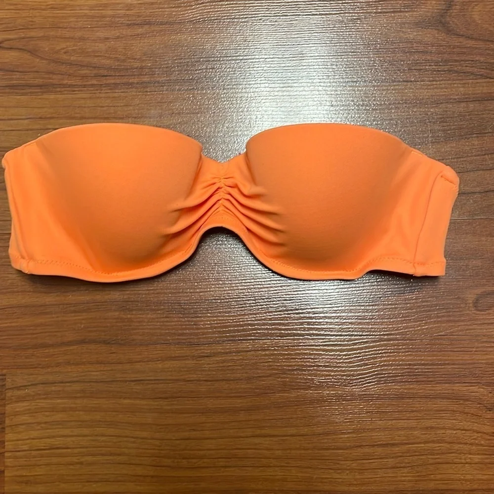 Victoria's Secret Neon Orange Bikini Top size 34B
